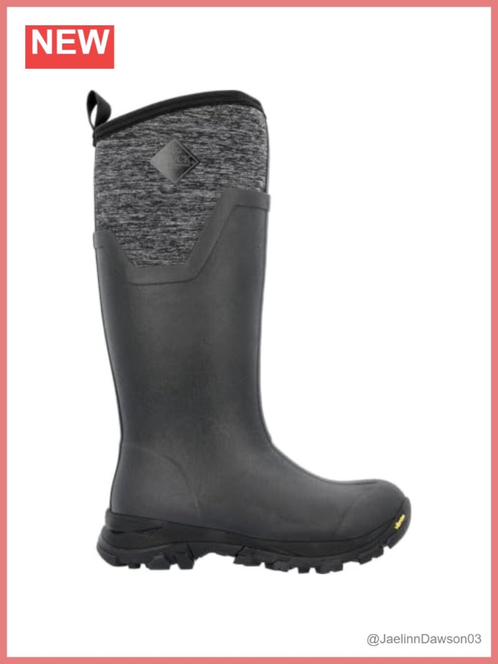 8mm Neoprene Waterproof Insulated Tall Winter Snow Boots Pull-On